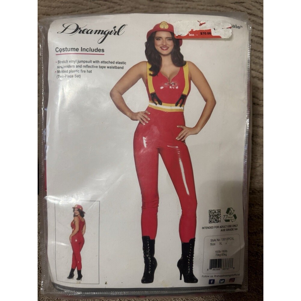 Dreamgirl Fire Fatale Firefighter Adult Xlarge 160-180 LB Halloween Costume